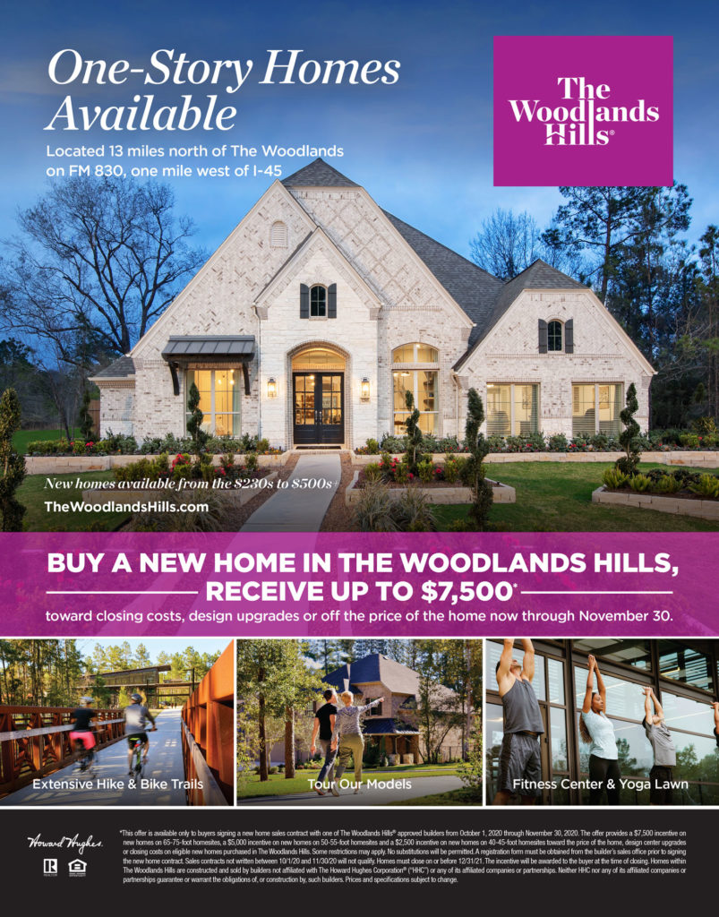 The Woodlands Hills 2020 Fall Sales Incentive