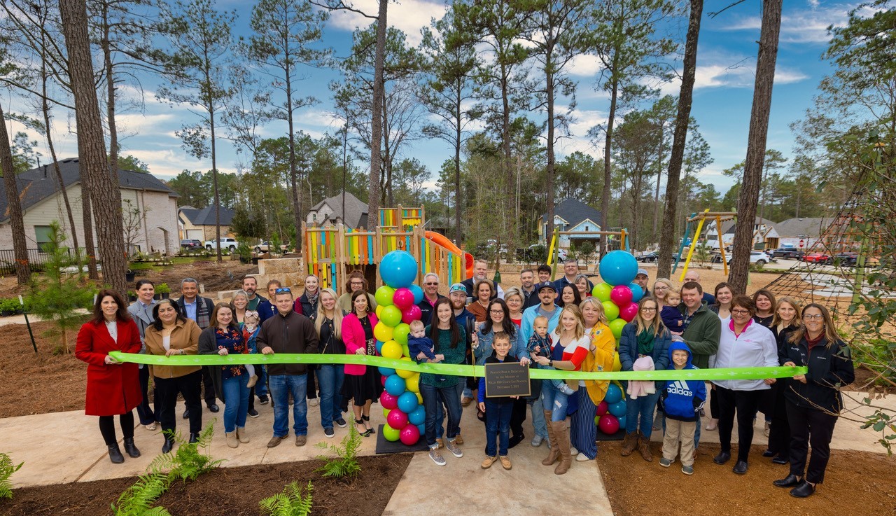 Ribbon-Cutting Ceremony For New Park In The Woodlands Hills Celebrates Dedication Of Coach Les Peacock Park