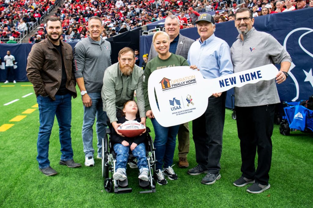 U.S. Army Sgt. Joanna Ellenbeck and Family Surprised with Mortgage-Free Home During Houston Texans Game
