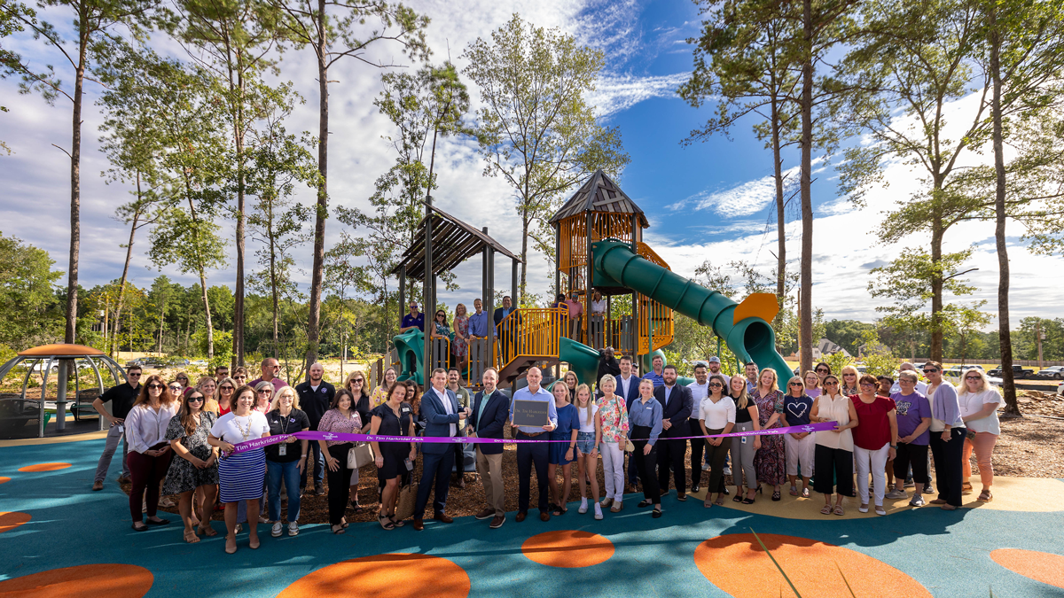 Dedication Ceremony For New Park in The Woodlands Hills Honors Dr. Tim Harkrider, Willis ISD Superintendent