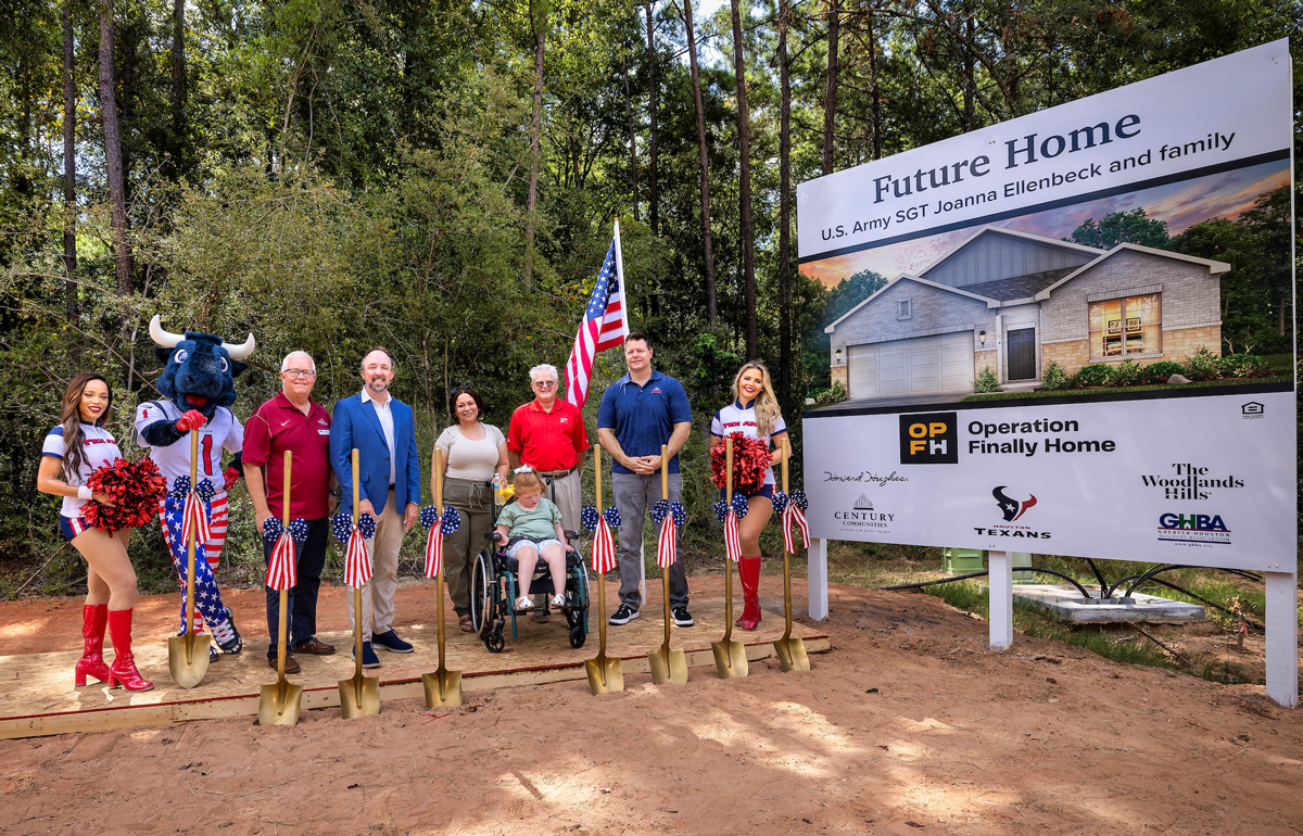 Special Groundbreaking Ceremony Honoring U.S. Army SGT Joanna Ellenbeck and Family Recently Held in The Woodlands Hills